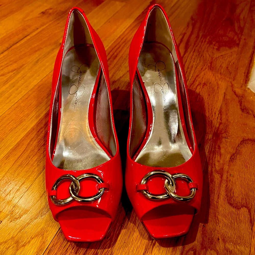 Red Jessica Simpson heels